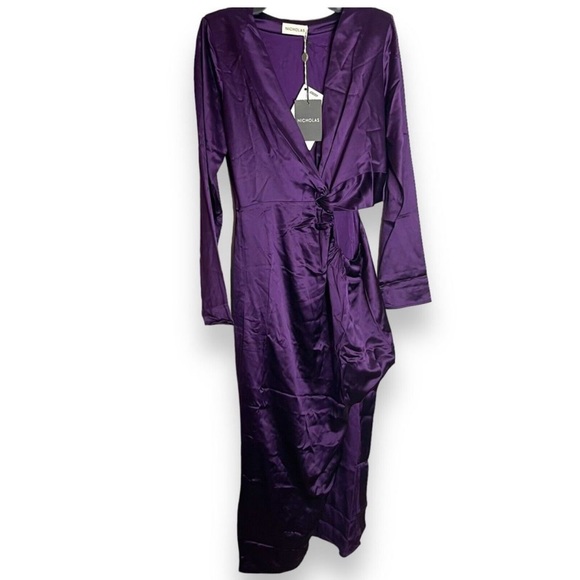 NICHOLAS Alezia twist-front cutout satin dress - Picture 4 of 10